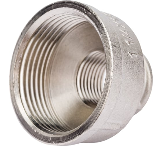 Муфта STI латунная переходная Ду32x15 (1 1/4"x1/2") Ру16 никелированная D270-00426