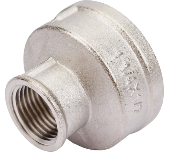 Муфта STI латунная переходная Ду32x15 (1 1/4"x1/2") Ру16 никелированная D270-00426