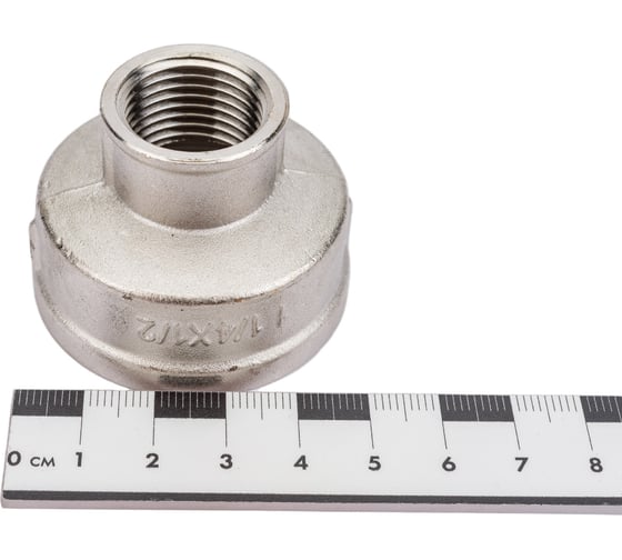 Муфта STI латунная переходная Ду32x15 (1 1/4"x1/2") Ру16 никелированная D270-00426
