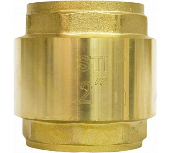 Обратный пружинный клапан STI Ду15 Ру16 латунный с латунным штоком D100 .