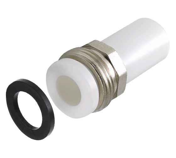 Патрубок полипропиленовый под накидную гайку VIEIR 5 шт Ф20х3/4 наружная резьба для подключения оборудования VPR15-204SM 1