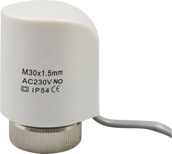 Сервопривод термоэлектрический нормально открытый VIEIR M30x1.5 230 В для коллекторов теплого пола и радиаторных клапанов VR1124 1