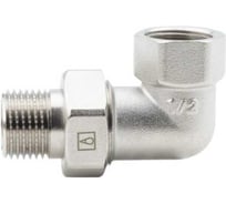 Американка угловая ALATO (разъемная муфта, сгон) ВР-НР, латунь никелированная 1/2 (10/80) 0133-1515