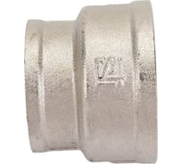 Муфта STI латунная переходная Ду25x20 (1"x3/4") Ру16 никелированная D270-00425