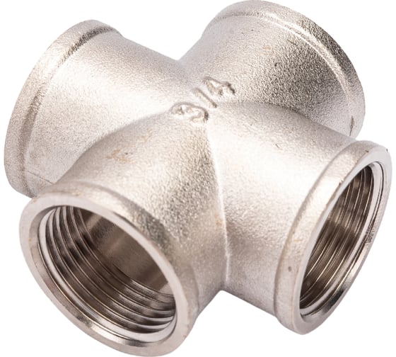 Крестовина латунная STI Ду20 (3/4") Ру16 никелированная D270-00409