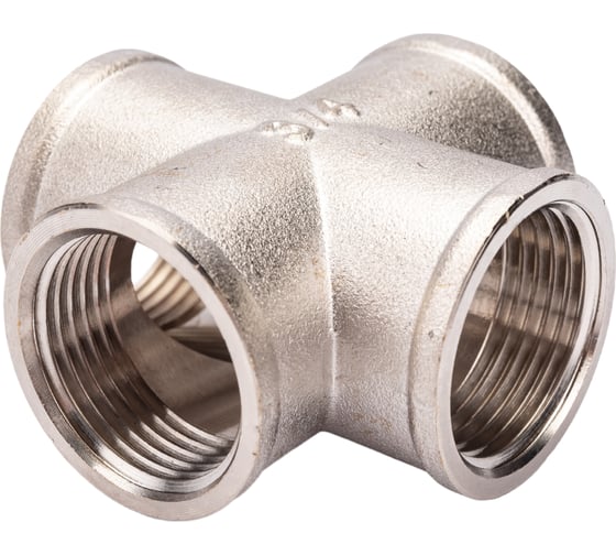 Крестовина латунная STI Ду20 (3/4") Ру16 никелированная D270-00409