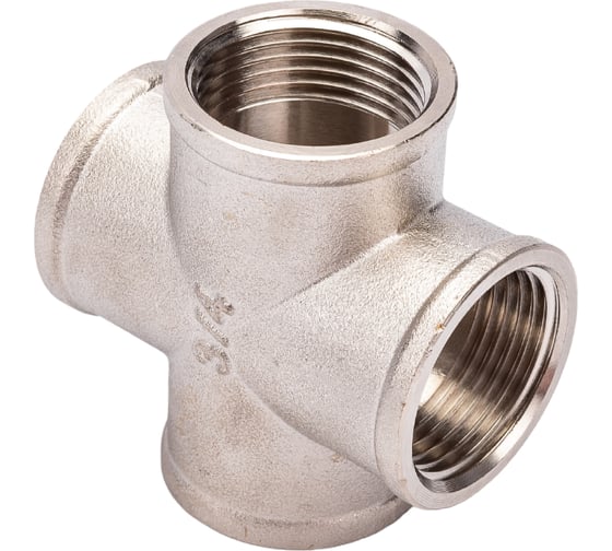 Крестовина латунная STI Ду20 (3/4") Ру16 никелированная D270-00409