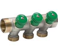 Коллектор с вентилями  Comisa 1-3/4-2 выхода, никель 8820085