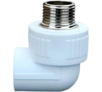 Уголок комбинированный полипропиленовый ViEiR 3 шт Ф25х3/4 наружная резьба для систем отопления и водоснабжения VER254LM