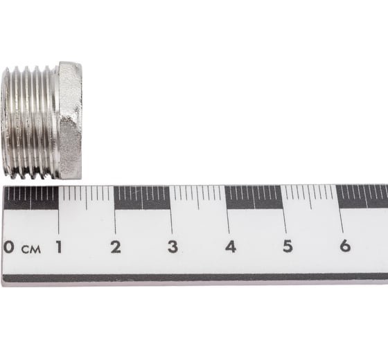 Латунная заглушка STI Ду15 (1/2") Ру16 наружная резьба никелированная D270-00246