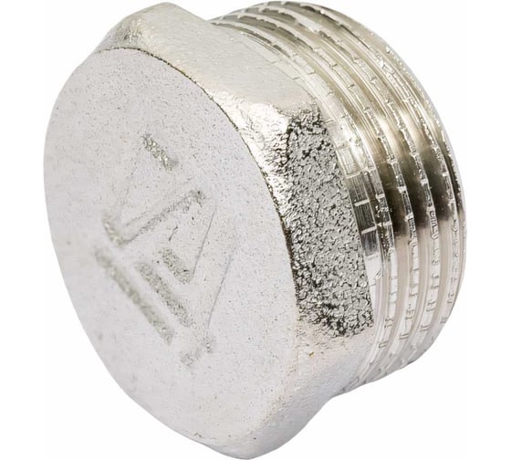 Латунная заглушка STI Ду20 (3/4") Ру16 наружная резьба никелированная D270-00248