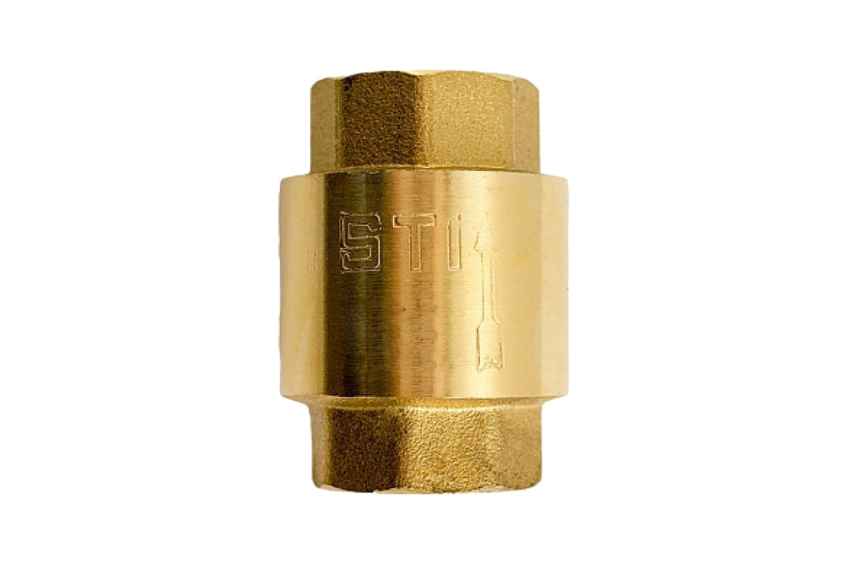 Обратный пружинный клапан STI Ду32 Ру16 латунный с пластиковым штоком ...