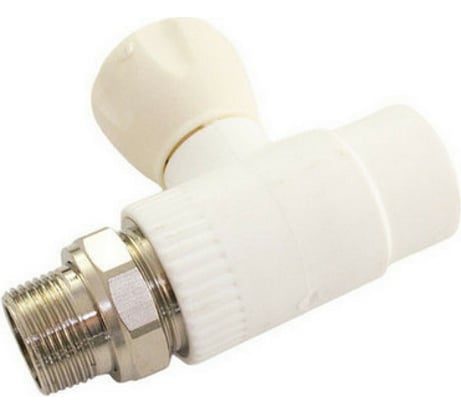 Кран MeerPlast полипропиленовый PPRC прямой Ду25х3/4" Ру25 под приварку / американка D200-00025