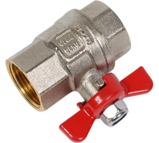 Шаровой кран MVI бабочка ДУ20, 3/4" ВН/ВН BV.513.05