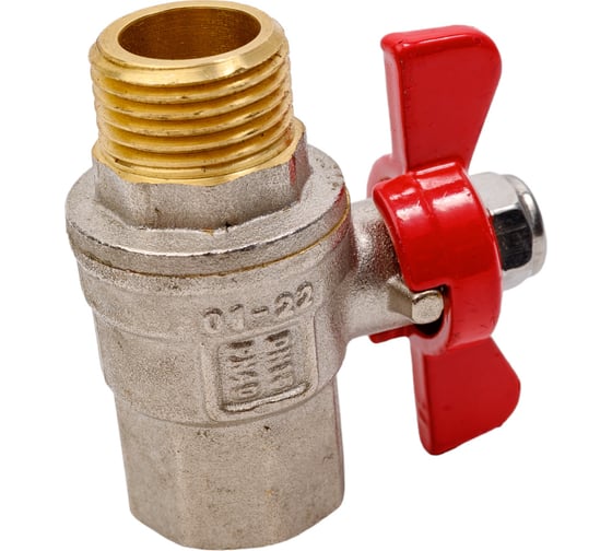 Шаровой кран MVI бабочка ДУ15, 1/2" ВН/НАР BV.514.04