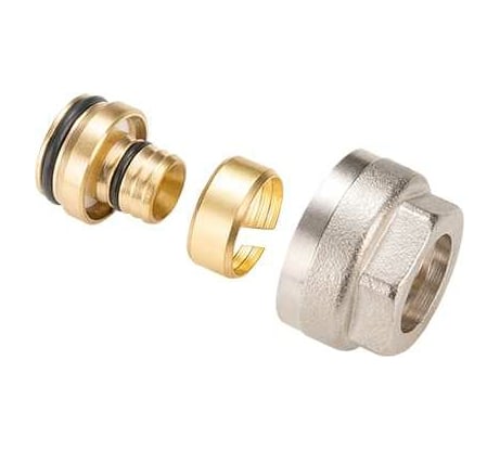 Коллекторный обжимной соединитель MVI 3/4" евроконус для PEX и МП трубы 16, латунь MC.403.05