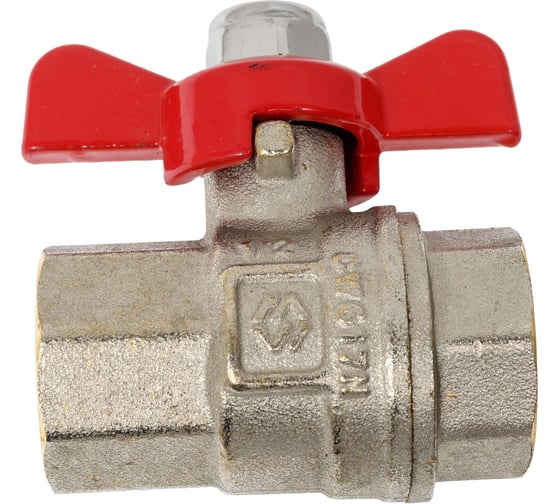 Шаровой кран MVI бабочка ДУ15, 1/2" ВН/ВН BV.513.04