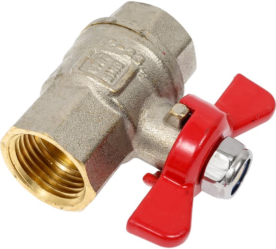 Шаровой кран MVI бабочка ДУ15, 1/2" ВН/ВН BV.513.04