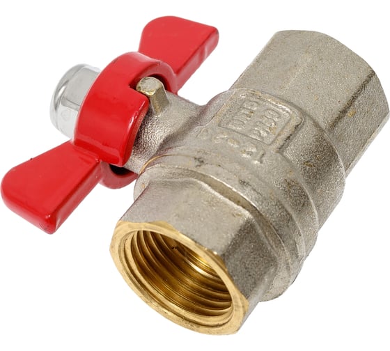 Шаровой кран MVI бабочка ДУ15, 1/2" ВН/ВН BV.513.04