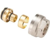 Коллекторный обжимной соединитель MVI 3/4" евроконус для PEX и МП трубы 20, латунь MC40605