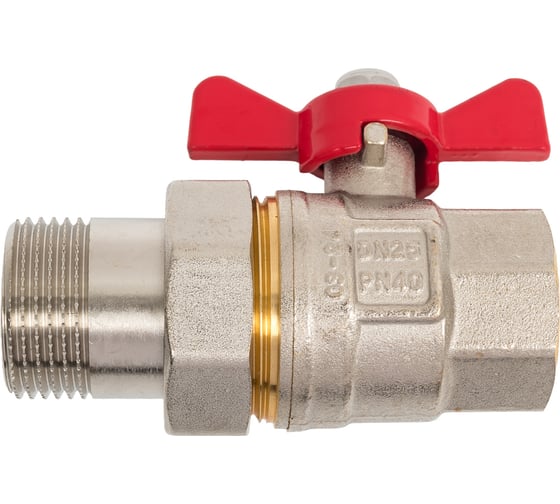 Шаровой кран со сгоном MVI американка, бабочка ВН/НАР ДУ 25, 1" BV.520.06 1