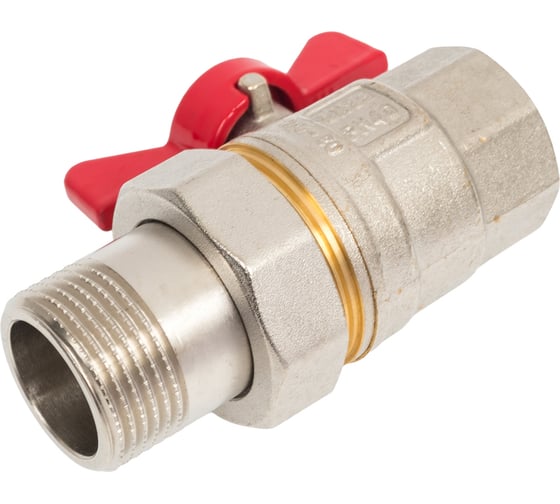 Шаровой кран со сгоном MVI американка, бабочка ВН/НАР ДУ 25, 1" BV.520.06