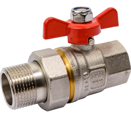 Шаровой кран со сгоном MVI американка, бабочка ВН/НАР ДУ 20, 3/4" BV.520.05