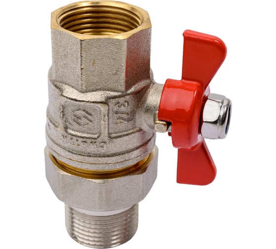 Шаровой кран со сгоном MVI американка, бабочка ВН/НАР ДУ 20, 3/4" BV.520.05