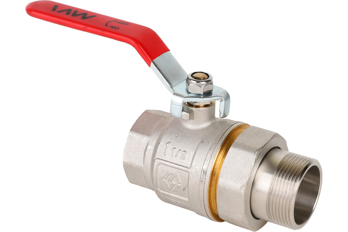 Шаровой кран со сгоном MVI американка, ручка ВН/НАР ДУ 40, 1 1/2 ...