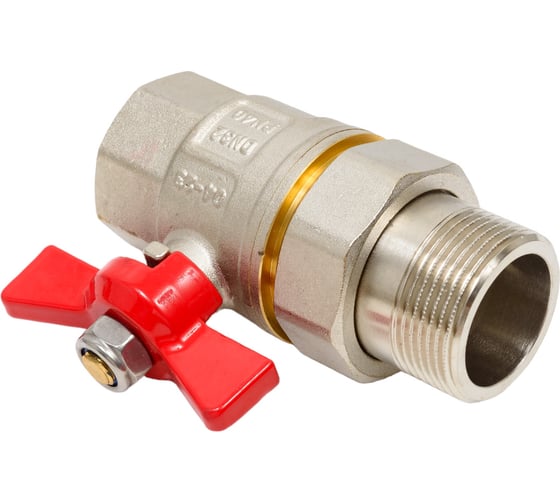 Шаровой кран со сгоном MVI американка, бабочка ВН/НАР ДУ 32, 1 1/4" BV.520.07