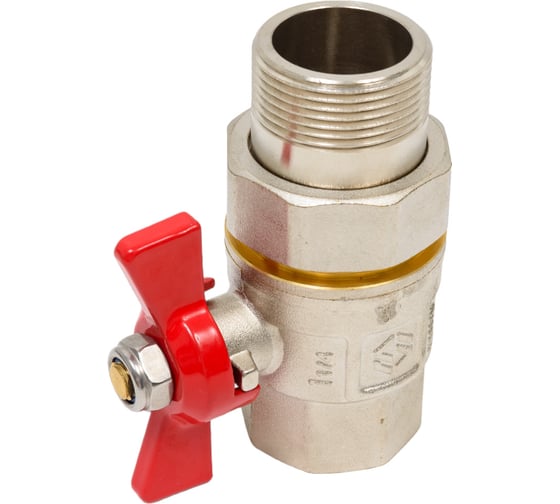 Шаровой кран со сгоном MVI американка, бабочка ВН/НАР ДУ 32, 1 1/4" BV.520.07