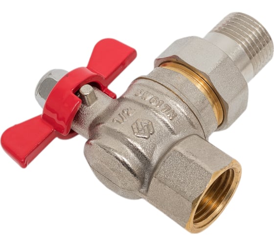 Шаровой кран со сгоном MVI американка, угловой ДУ 15, 1/2" BV.522.04
