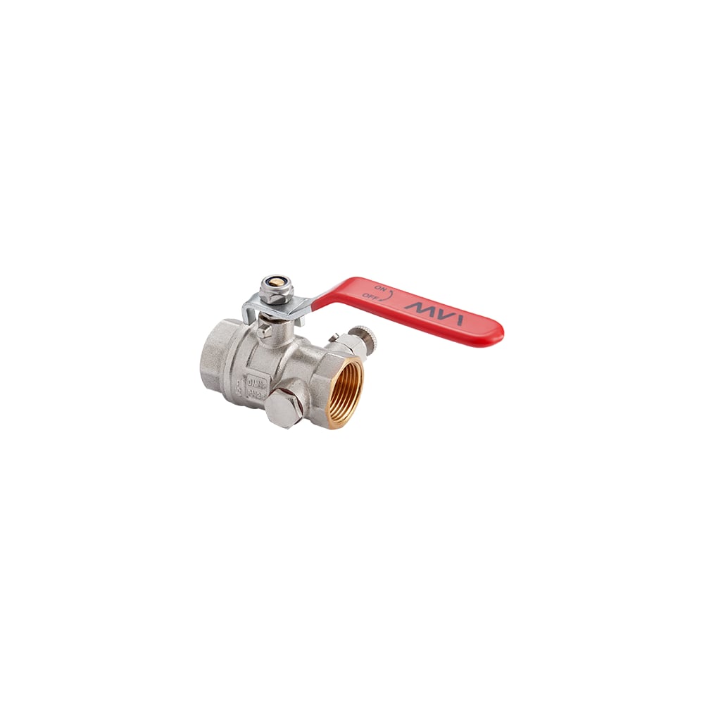 Шаровой кран со спускником MVI ДУ 15, 1/2" ВН/ВН BV.630.04 - выгодная ...