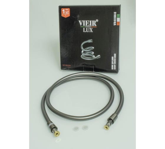 Шланг для душа ViEiR 200 см силиконовый графит 360 VR41200-G 1