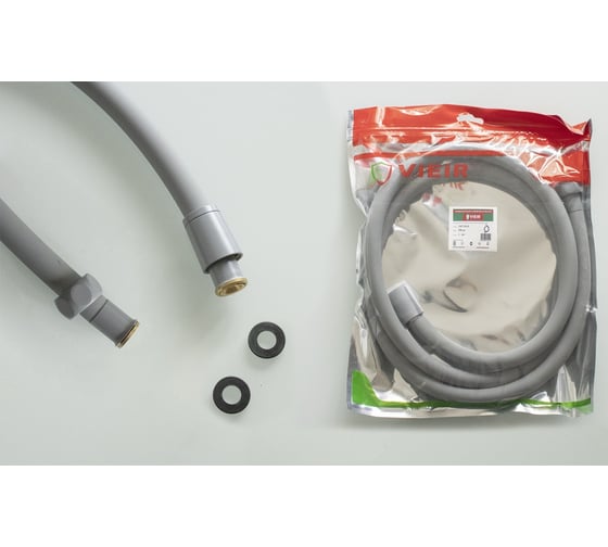 Шланг для душа ViEiR 200 см силиконовый серый 360 в пакете VR37200-H 1