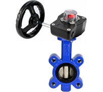 Затвор дисковый DN.ru QT450-304-NBR-2W-Fb-H Ду80 Ру16 редуктор HGB-1 D050-89734