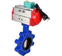 Затвор дисковый DN.ru QT450-304-NBR-2W-Fb-H Ду80 Ру16 пневмопривод SA-105, МППП-200 D050-89695