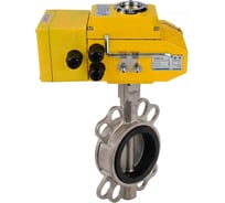 Затвор дисковый DN.ru 304-304-VITON-2W-Fb-H Ду80 Ру16, эл.привод QT-005-220В-4-20мА-DAR D050-89126