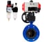 Затвор дисковый DN.ru GGG40-304-EPDM-2W-F-H Ду100 Ру16, пневмопривод DA-105, пневмораспределитель 24VDC, ручным дублером HDM-3, БПВ D050-56703 1
