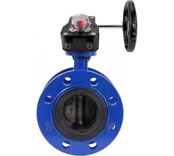 Затвор дисковый DN.ru GGG40-304-EPDM-2W-F-H Ду100 Ру16 фланцевый, с редуктором HGB-1 D050-55969 1