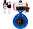 Затвор дисковый DN.ru GGG40-304-EPDM-2W-F-H Ду200 Ру16 пневмопривод SA-210, пневмораспределитель 220VAC, БПВ D050-56497 1