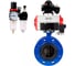 Затвор дисковый DN.ru GGG40-304-EPDM-2W-F-R Ду300 Ру16 пневмопривод DA-210, пневмораспределитель 220VAC, БКВ LSB-210, БПВ D050-56545 1