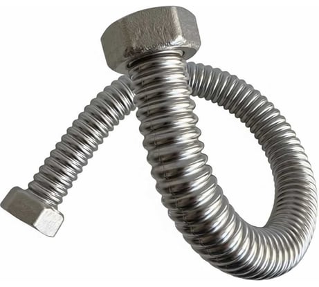 Подводка гибкая универсальная STACORT из нержавеющей стали SS304, NT-3/4''- 4000 Г-Г (никель, гайка-гайка, 4000 мм) NT-3/4-4000-GG(N)