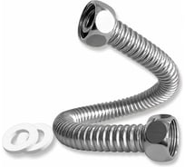 Подводка гибкая универсальная STACORT из нержавеющей стали SS304, NT-1/2''- 1000 Г-Г (хром, гайка-гайка, 1000 мм) NT-1/2-1000-GG(H)