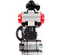 Кран шаровой DN.ru 316-316-PTFE-FP-SW-ISO-H Ду80 Ру63 под приварку, пневмопривод DA-105, пневмораспределитель (2EM) 220VAC, БКВ LSB-210, дублёр HDM-2 D160-76170