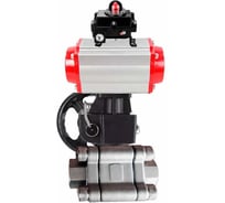 Кран шаровой DN.ru 316-316-PTFE-FP-SW-ISO-H Ду65 Ру63 под приварку, пневмопривод DA-105, БКВ LSB-410 Ex, дублёр HDM-2 D160-76334