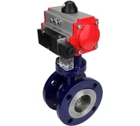 Затвор дисковый DN.ru с тройным эксцентр. WCB-304-M-F-ISO Ду50 Ру25, пневмопривод DA-083, пневмораспределитель 220VAC, переключатель МППП-200 D050-86517