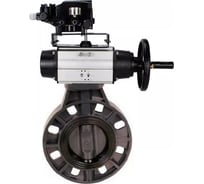 Затвор дисковый DN.ru НПВХ-НПВХ-E-2W-Fb-ISO Дн150 Ру10, пневмопривод DA-083 D050-89118