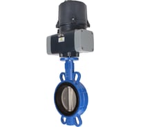 Затвор дисковый для абразивных сред DN.ru QT450-316-EPDM-2W-Fb-H Ду150 Ру16, эл.привод ЭПВП-014 220В с пружинным возвратом D050-87841