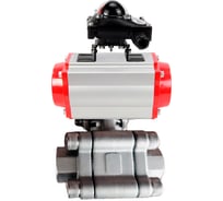 Кран шаровой DN.ru 316-316-PTFE-FP-SW-ISO-H Ду100 Ру63 под приварку, пневмопривод SA-160, БКВ LSB-210 D160-76550